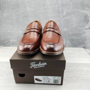 Florsheim Rucci Moc Toe Penny Loafer Men Size 7.5M Cognac